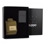 Coffret zippo black crackle et etui coyotte tactique Coffret zippo black crackle et etui coyotte tactique