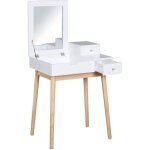 Homcom - coiffeuse - bois - 60x50x86cm - blanc