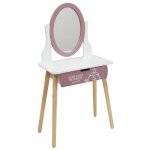 Coiffeuse enfant madame princesse 108cm rose