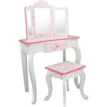 Coiffeuse enfant teamson kids rose / blanc 60 x 29 x 100
