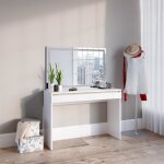 Vicco coiffeuse emma blanc 120 cm avec miroir led Vicco coiffeuse emma blanc 120 cm avec miroir led