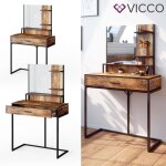 Coiffeuse vicco fyrk table de maquillage commode de maquillage chssis mtallique