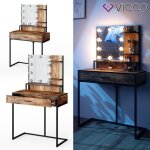 Coiffeuse vicco fyrk table de maquillage commode de maquillage ch�ssis m�tallique