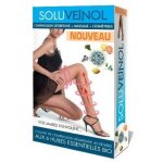Collant de compression - soluveinol - beige t2 - 40 deniers - respirant - anti - fatigue