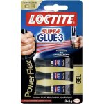 Colle - loctite - super glue 3 power flex - 3 mini tubes - 3x1g - colle instantan�e puissante