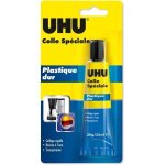 Colle spciale plastique dur - pvc - plexiglas - transparente - uhu - tube de 30g