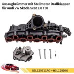Collecteur dadmission clapet + actionneur moteur pour seat audi a4 a5 a6 8rb 2. 0 tdi