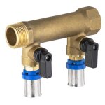 Collecteur m�le - femelle 20x27 - 2 d�parts multicouche � sertir �16 � vannes noyon & thiebault