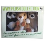 Collection de figurines en peluche wwf lot de 3 dans un coffret cadeau
