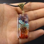 Collier 7 chakras v�ritables pierres naturelles collier orgonite pendentif chakras pendentif 7 chakras ...