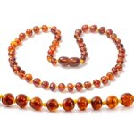 Collier dambre pour adultes(cognac) - 50cm - forfait simple