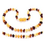 Collier d ambre bebe(multicolor raw) - 3 taille(28cm & 33cm & 35cm) - forfait simple