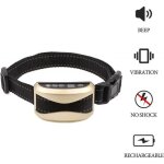 Collier anti - aboiement choc vibration ipx7 tanche deducation collier dressage rechargeable pour petits ...
