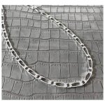 Collier - bijouxia - chane figaro 5mm en argent massif - homme - 50cm - 55cm - 60cm