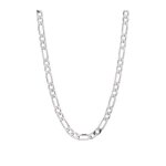 Collier / chaîne homme argent 925 - maille figaro alternée 1 + 2 - 55cm - latelier dazur Collier / chaîne homme argent 925 - maille figaro alternée 1 + 2 - 55cm - latelier dazur