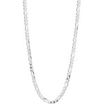 Collier homme argent 925 - maille figaro alterne 1 + 3 - 60cm - latelier dazur