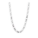 Collier homme argent 925 - maille figaro alterne 1 + 1 - 55cm - latelier dazur