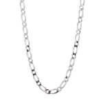 Collier homme argent 925 - maille figaro alterne 1 + 1 - latelier dazur
