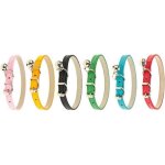 Collier de chat avec bell boucle en cuir r�glable en m�tal souple anti - perte pour chaton dog pet couleurs ...
