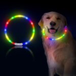 Collier chien lumineux rechargeable et etanche 4 modes déclairage 12 led haute luminosité Collier chien lumineux rechargeable et etanche 4 modes déclairage 12 led haute luminosité