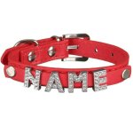 Collier pour chien personnalis my - name avec 5 lettres strass - scarlet bijoux - rouge (xs 26cm)