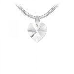 Collier coeur par sc crystal orn� dun cristal scintillant