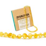Collier dambre bb(lemon raw) - 3 taille(28cm & 33cm & 35cm) - boite cadeau