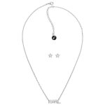 Collier - karl lagerfeld - klassic 5512307 - noir - argent - mousqueton en laiton