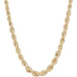 Collier femme - latelier dazur - maille corde en chute - or jaune 375 / 000 - 45cm - 3. 30gr