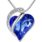 Collier femme - rmega - pendentif coeur - cristal - plaqu or blanc - tanzanite violet