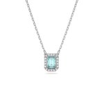 Collier swarovski millenia bleu - femme - m�tal rhodi� - cristal