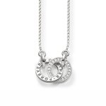 Thomas sabo collier femme argent �together forever� pendentif anneaux oxyde de zirconium cha�ne 40 / ...