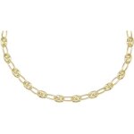 Collier grain de caf or jaune - homme ou femme - 60cm