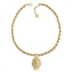 Collier guess lion king acier dor� - jumn01305jwyg dor�