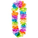 Collier hawaen  fleurs xl premium arc - en - ciel multicolore - accessoire de dguisement bijou fantaisie ...