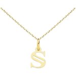 Collier - latelier dazur - pendentif lettre s - or 750 / 1000 - chaîne dorée 45cm - 1. 10cm x 0. 70cm ... Collier - latelier dazur - pendentif lettre s - or 750 / 1000 - chaîne dorée 45cm - 1. 10cm x 0. 70cm ...