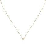 Collier - live diamond - ldy010125 - or jaune recycl 375 / 1000 - diamant de synthse - dor