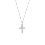 Collier - lotus - collier lotus silver - pendentif croix en argent - 41 - 44 cm - oxyde de zirconium Collier - lotus - collier lotus silver - pendentif croix en argent - 41 - 44 cm - oxyde de zirconium