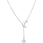 Collier - argent - lune et etoile - pendentif layered - accessoires chic - filles