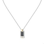 Collier - maserati - jm334avd49 - acier dor - oxyde de zirconium - 45 + 5 cm