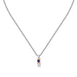 Collier - maserati - jm334axo06 - acier - saphir synthtique - dor rose