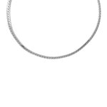 Collier femme or blanc - maille anglaise - latelier dazur - longueur 42cm - poids 2. 95gr Collier femme or blanc - maille anglaise - latelier dazur - longueur 42cm - poids 2. 95gr