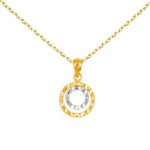 Collier or jaune et blanc - motif cercles - latelier dazur - femme - 0. 9cm Collier or jaune et blanc - motif cercles - latelier dazur - femme - 0. 9cm