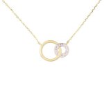 Collier or jaune et diamants - motif anneaux - femme - latelier dazur