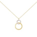 Collier femme - latelier dazur - motif anneaux or jaune et diamants 0. 008 carats - 1. 30cm * 0. 95cm ...