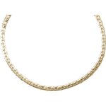 Collier or jaune véritable - maille haricot - femme Collier or jaune véritable - maille haricot - femme