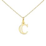 Collier - latelier dazur - lettre c en or 18 carats - chaîne dorée Collier - latelier dazur - lettre c en or 18 carats - chaîne dorée