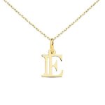 Collier - pendentif lettre e or 750 / 1000 - chaine dore - latelier dazur - femme - 1. 10cm * 0. 90cm ...