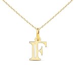Collier - pendentif lettre f or 750 / 1000 - chaine dorée - femme - latelier dazur Collier - pendentif lettre f or 750 / 1000 - chaine dorée - femme - latelier dazur