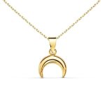 Collier - pendentif or 18 carats 750 - 000 jaune - corne - chaine dorée - latelier dazur Collier - pendentif or 18 carats 750 - 000 jaune - corne - chaine dorée - latelier dazur